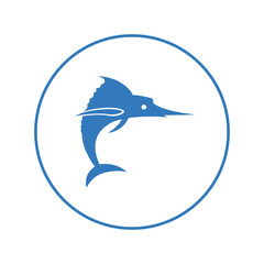 Spear ocean sea swordfish icon | Circle version icon |