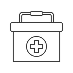 Obraz premium First Aid Kit concept line icon. Simple element illustration. First Aid Kit concept outline symbol design from medical set. Can be used for web and mobile on white background