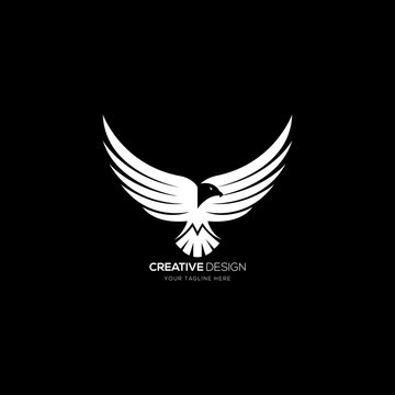 Eagle creative silhouette modern logo