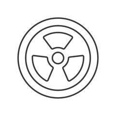 Radiation sign concept line icon. Simple element illustration. Radiation sign concept outline symbol design from medical set. Can be used for web and mobile on white background