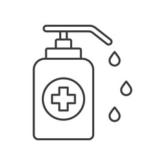 Soap Bottle concept line icon. Simple element illustration. Soap Bottle concept outline symbol design from medical set. Can be used for web and mobile on white background