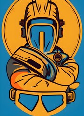 This beautiful and colorful illustration of the welding profession will be perfect for gifts and mementos.