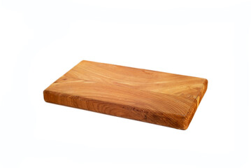 Handmade cutting board isolated on white background. wooden cutting board