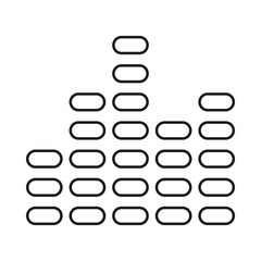 Obraz premium Waves, music beats concept line icon. Simple element illustration. Waves, music beats concept outline symbol design from music set. Can be used for web and mobile on white background