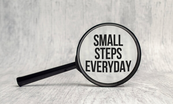 Small Steps Everyday Word On Magnifying Glass