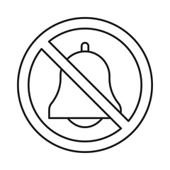 Mute, no sound concept line icon. Simple element illustration. Mute, no sound concept outline symbol design from music set. Can be used for web and mobile on white background