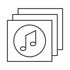 Album music concept line icon. Simple element illustration. Album music concept outline symbol design from music set. Can be used for web and mobile on white background