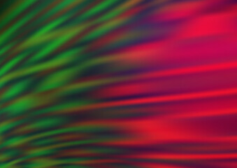Light Green, Red vector blurred shine abstract pattern.