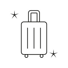 Luggage, suitcase concept line icon. Simple element illustration. Luggage, suitcase concept outline symbol design from summer set. Can be used for web and mobile on white background