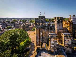 A view of Lancaster, a city on river Lune in northwest England