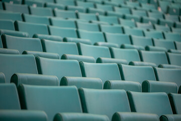 Empty seats of the stadium