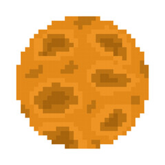 Fototapeta premium Pixel art fictional planet