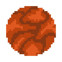Fototapeta premium Pixel art fictional planet