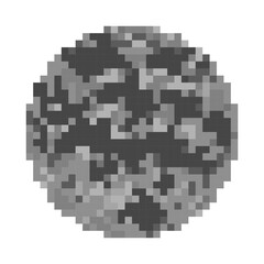 Pixel art fictional planet