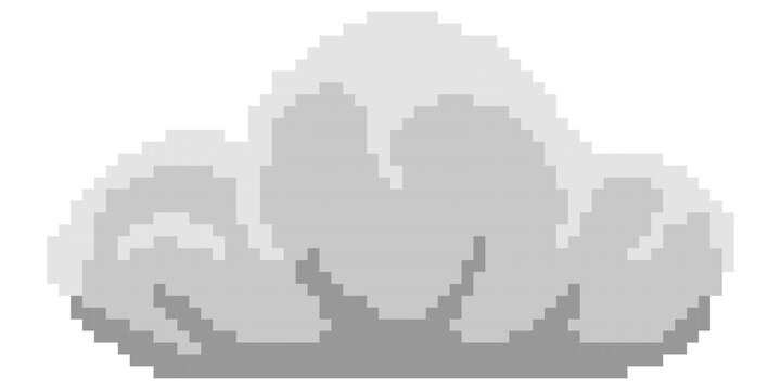 illustration of pixel cloud icon