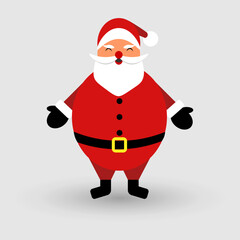 Santa Claus character isolated on white background. Vector illustration.