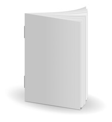 Blank white book
