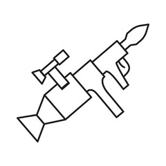 Rocket Launcher concept line icon. Simple element illustration. Rocket Launcher concept outline symbol design from war set. Can be used for web and mobile on white background