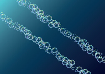 Shampoo bubble. Detergent bath foam, suds and soap for bathtub.
