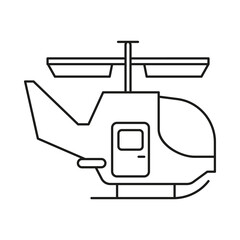 Military Helicopter concept line icon. Simple element illustration. Military Helicopter concept outline symbol design from war set. Can be used for web and mobile on white background