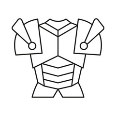 Knight armour concept line icon. Simple element illustration. Knight armour concept outline symbol design from war set. Can be used for web and mobile on white background