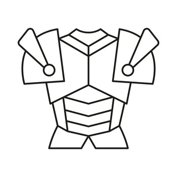 Knight armour concept line icon. Simple element illustration. Knight armour concept outline symbol design from war set. Can be used for web and mobile on white background