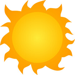 Sun cartoon isolated vector illustration. Sun for logo, icon, symbol, business, design or decoration
