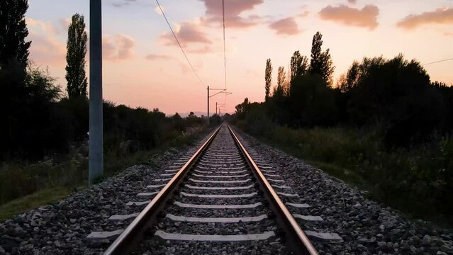 Flying Along a Train Track