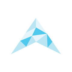 Abstract Up logo design. Crystal up logo design