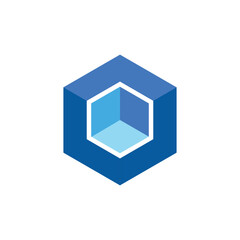 Cube logo design. Abstract cube logo design