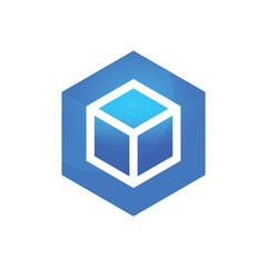 Cube logo design. Abstract cube logo design