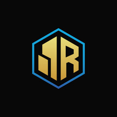 Building logo design with letter R logo design. Building icon design with letter R