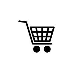 Shopping icon vector for web and mobile app. Shopping cart sign and symbol. Trolley icon