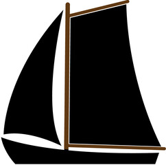 One-masted gaff schooner