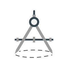 Compass, geometric colored icon. Simple colored element illustration. Compass, geometric concept symbol design from education set. Can be used for web and mobile