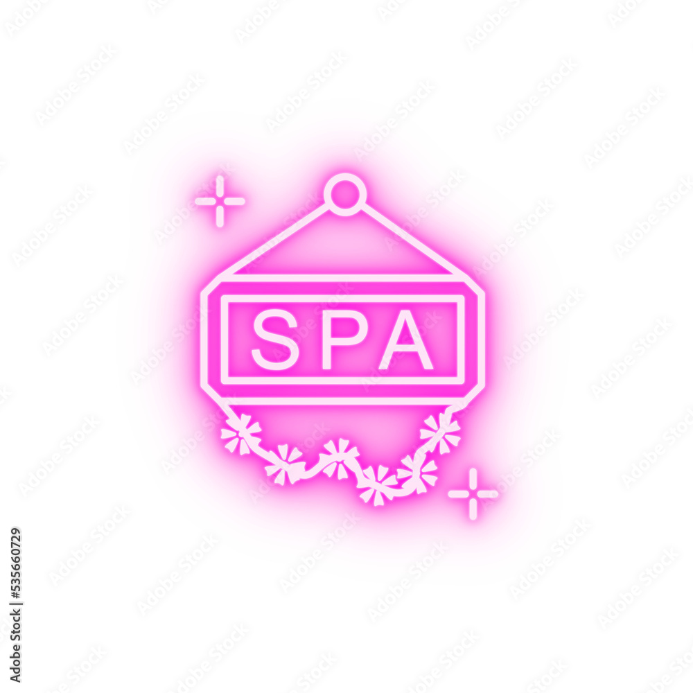 Sticker Door sign neon icon