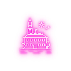 University line neon icon