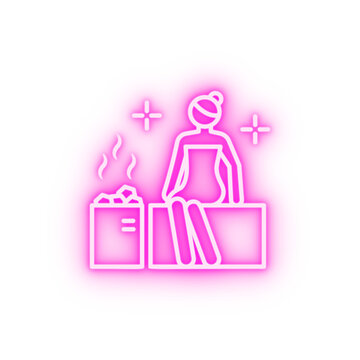 Sauna Neon Icon