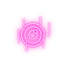 data visualization neon icon