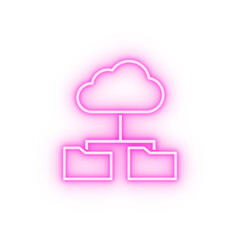 data cloud neon icon