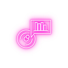 data chart visualization neon icon