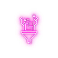 data filter neon icon