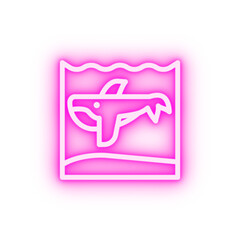 Napkin tattoo neon icon