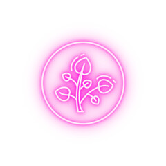 Watercress vegan neon icon