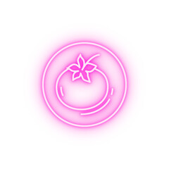 Tomato vegan neon icon