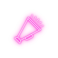 Video production loudspeaker neon icon