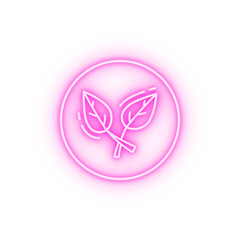 Obraz premium Swiss chard vegan neon icon