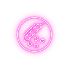 Peas vegan neon icon