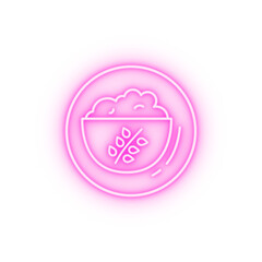 Rice vegan neon icon