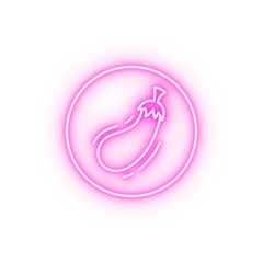 Eggplant vegan neon icon